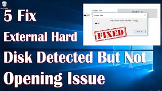 external hard disk detected but not opening issue - 5 fix how to