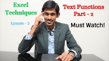 MS Excel - Text Function Part- 2 || By CA Devashish Kogata