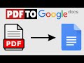 How to Convert PDF to Google Docs