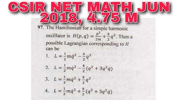 LEC  18 CSIR NET MATH JUN 2018 SOLUTION OF CLASSICAL MECHANICS 4 75M QUESTION