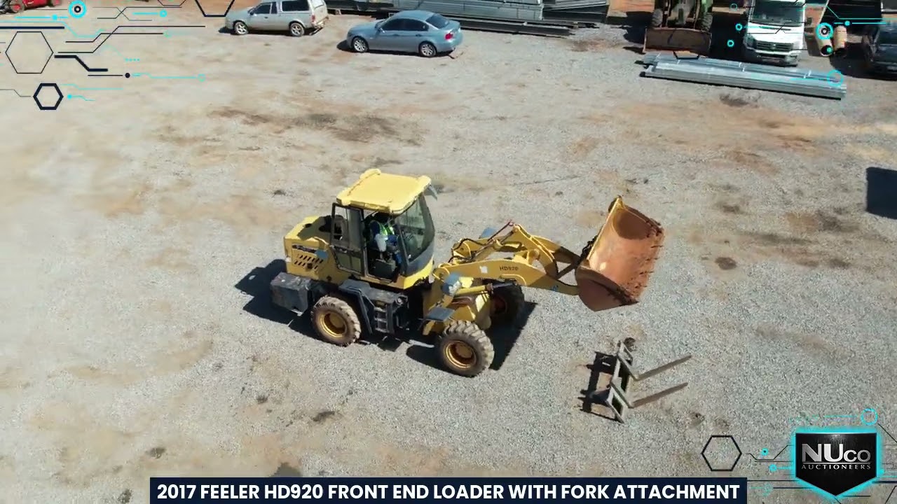2017 FEELER HD920 FRONT END LOADER WITH FORK ATTACHMENT | NUco Auctioneers