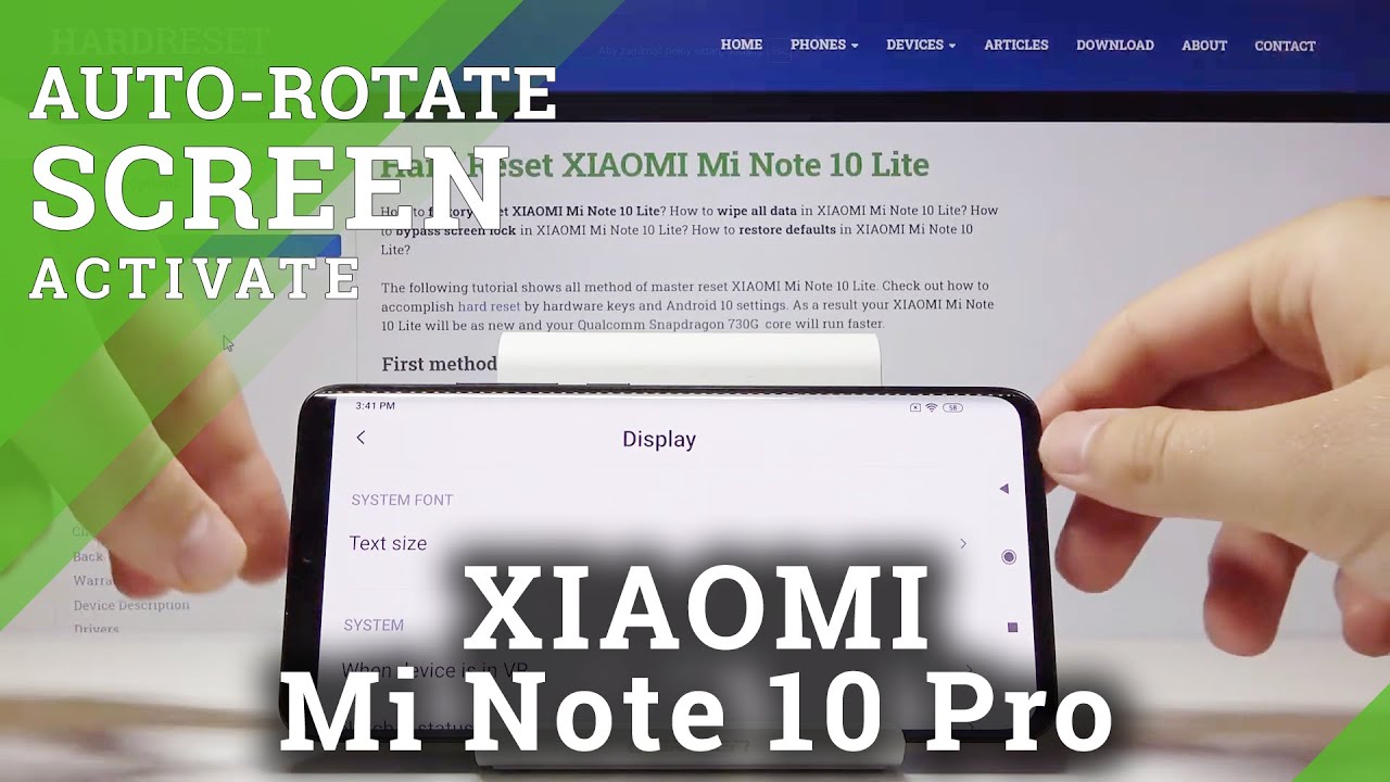 How to Activate Auto Rotate Screen in Xiaomi Mi Note 10 Lite? - YouTube