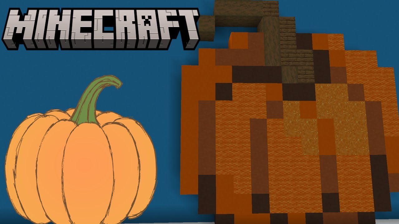 Minecraft Pixel Art Tutorial Pumpkin - YouTube