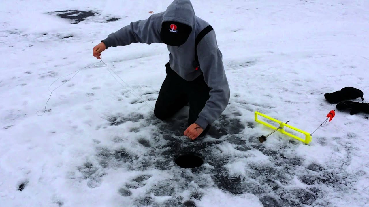 Metro MN Tip-Up Fishing - YouTube