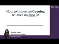 How to Import an opening balance @Odoo 18