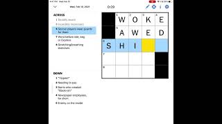 NYT daily mini crossword puzzle(10-02-2021)