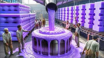 The Shocking Truth About PU Foam Sponge Manufacturing 😱 | Inside Real Factory Process|