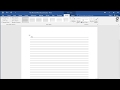 How to create lined paper in Word