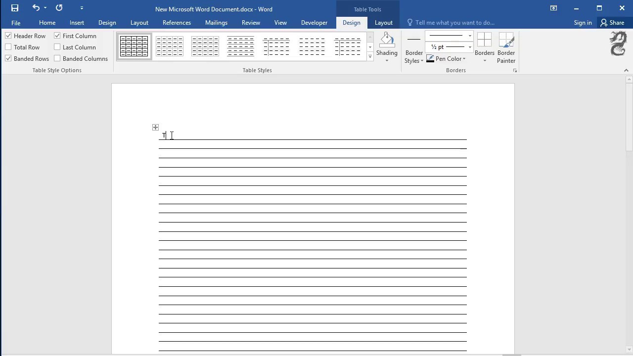 How to create lined paper in Word Regarding Ruled Paper Template Word