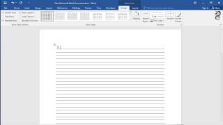 How to create lined paper in Word