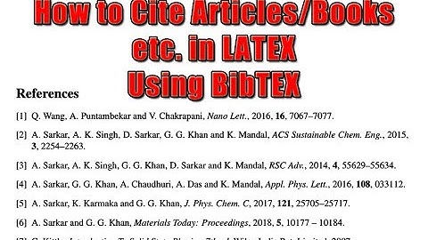 How to Cite in LATEX Using Bibtex?