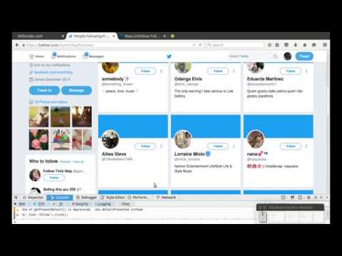 Mass unfollow and follow on twitter Gain more followers with this JavaScript web scrapping trick