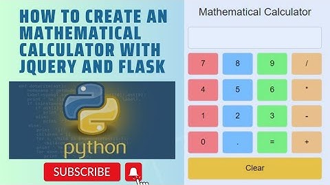 Calculator With jQuery and Flask #python #jquery #flask