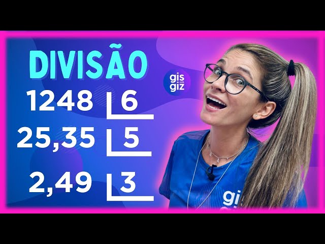 Qual é a terça parte de 2154? Cotes live Gis com giz divisão