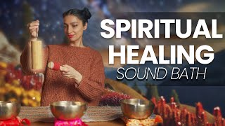 Spiritual Healing Sound Bath Meditation | Releasing Pain | Awakening