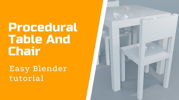 Blender 2.92 GEOMETRY NODES - Procedural Table And Chair Easy