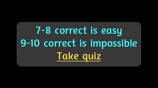 Knowledge Quiz For The Smart