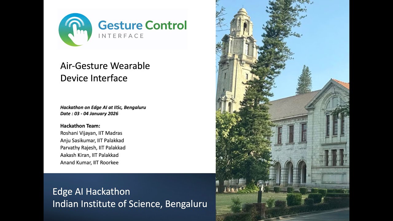 Air Gesture Control Interface - Edge AI Demo at Indian Institute of Science, Bengaluru