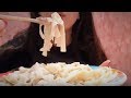 ASMR - Eating Creamy Fettuccine Alfredo With Mushrooms 🍜🍄  *No Talking* 吃 АСМР - Феттучини