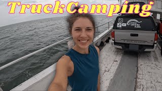 Truck Camping On An ISLAND In DANGEROUS Weather | Cape Lookout, NC