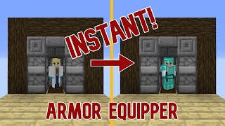 Simple Armor Equipping Station for 1.16 (Easy!): Minecraft Redstone Tutorial #Shorts