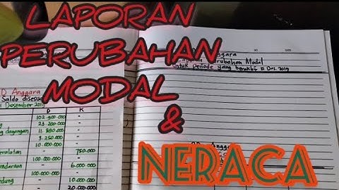 Menyusun Laporan Neraca & Perubahan Modal