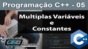 Curso de C++ #05 - Declarações múltiplas de variáveis, Constantes #Define