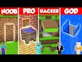 SECRET TRAP BASE HOUSE BUILD CHALLENGE - Minecraft Battle: NOOB vs PRO vs HACKER vs GOD Animation