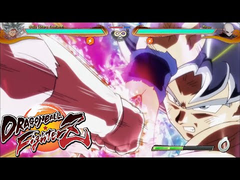 Ultra Instinct Goku vs Limit Breaker Jiren but with Dragon Ball FighterZ HUD
