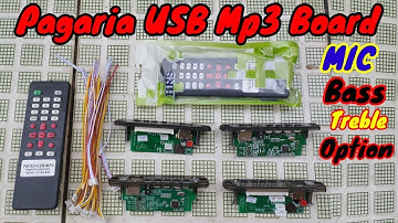 Pagaria Digital Bluetooth USB Mp3 Player| Inbuilt Bass Treble & MIC | IP & OP Connection Details