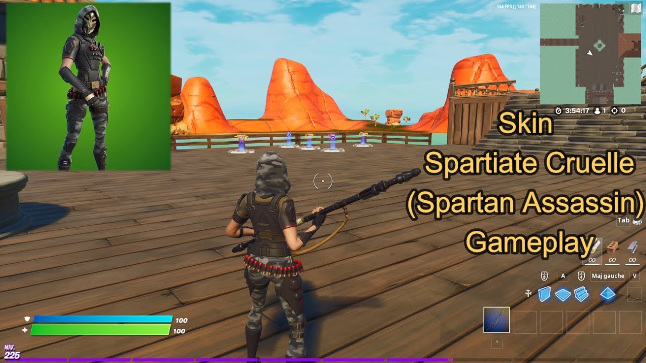 Skin Spartiate Cruelle (Spartan Assassin) Gameplay Fortnite YouTube