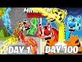 I Survived 100 Days as an ELEMENTAL TIGER in HARDCORE Minecraft