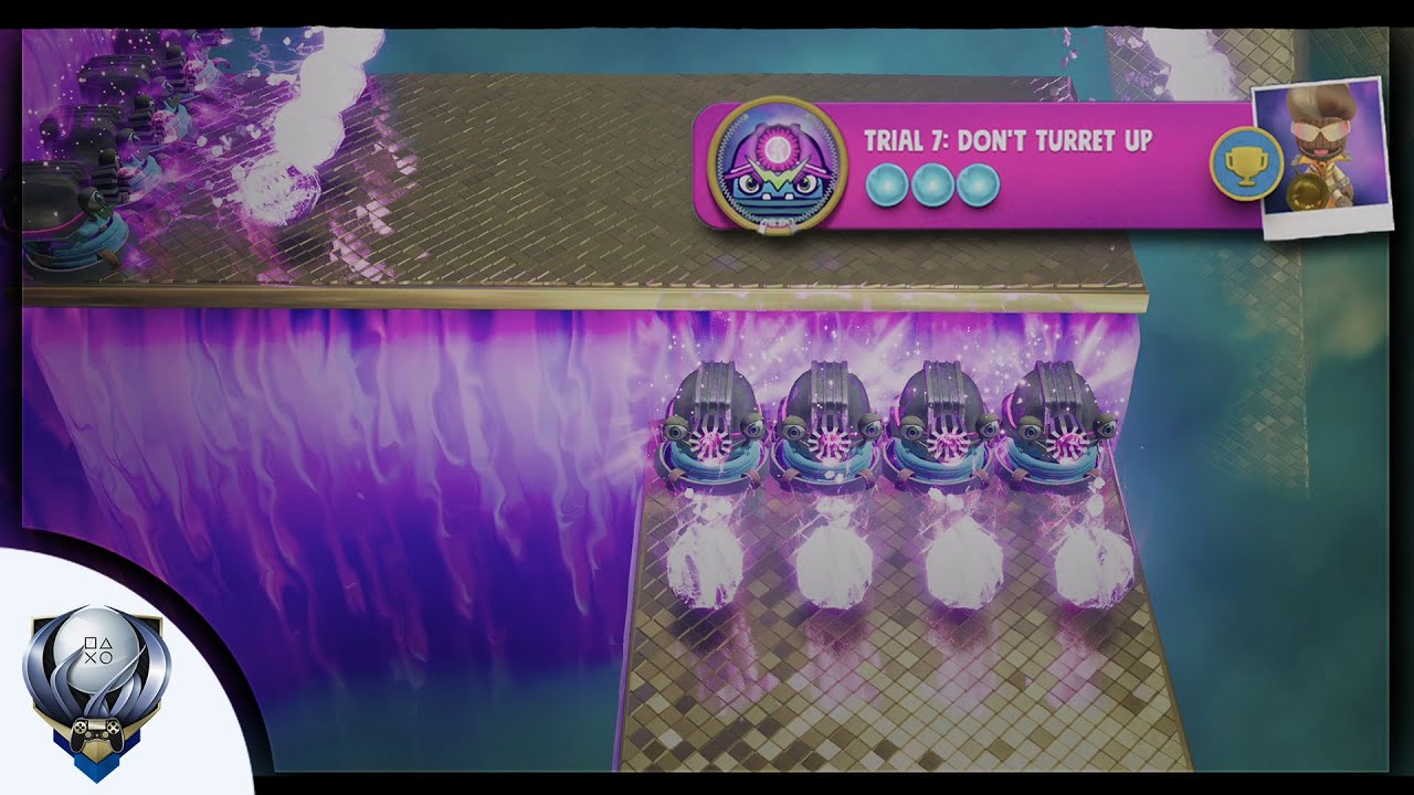 Sackboy: A Big Adventure Knitted Knight Trial #7 - Don't Turret Up (GOLD)