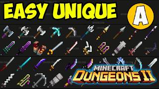Minecraft Dungeons 2 how to get STRONG WEAPONS (EASY) | Minecraft Dungeons 2 how to get UNIQUE ITEMS
