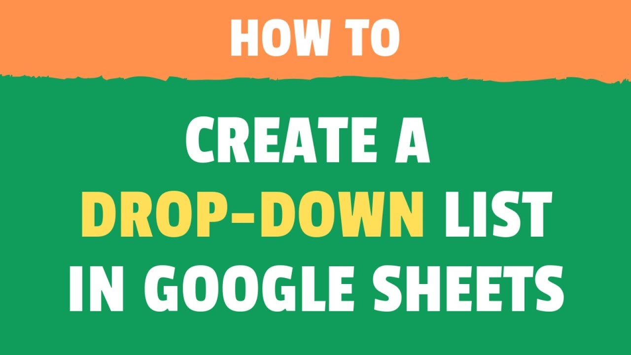 How To Add A Drop Down List In Google Sheets Step By Step Youtube