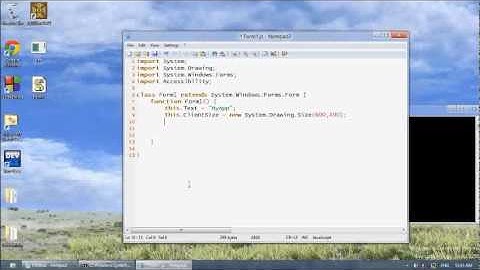 JScript .NET Tutorial 2 - Setting Up Your Window