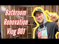 Bathroom Renovation Vlog 001. Drywall Install. Vent relocation. How to build a niche.