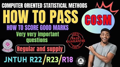 COSM-Important question-How to pass-Btech 2nd year-R22-Jntuh