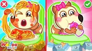 Pasta or Bottle Feeding?  Take Care of Baby Song  Wolfoo Nursery Rhymes & Kids Songs