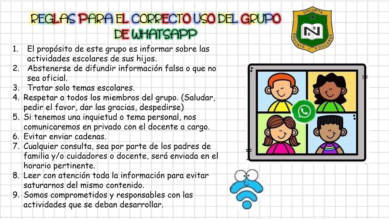 Reglas para el uso correcto del grupo de whatsapp YouTube
