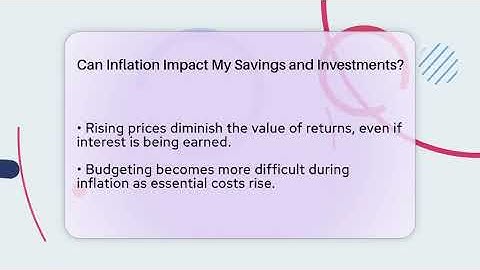 Can Inflation Impact My Savings and Investments? | Inflation Insight Channel News