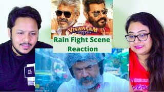 {REACTION} Viswasam Rain Fight Scene Video Fast Mode | #ThalaAjith | Mr. & Mrs. Pandit