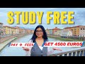 Studying with zero fees and get 4500 euros