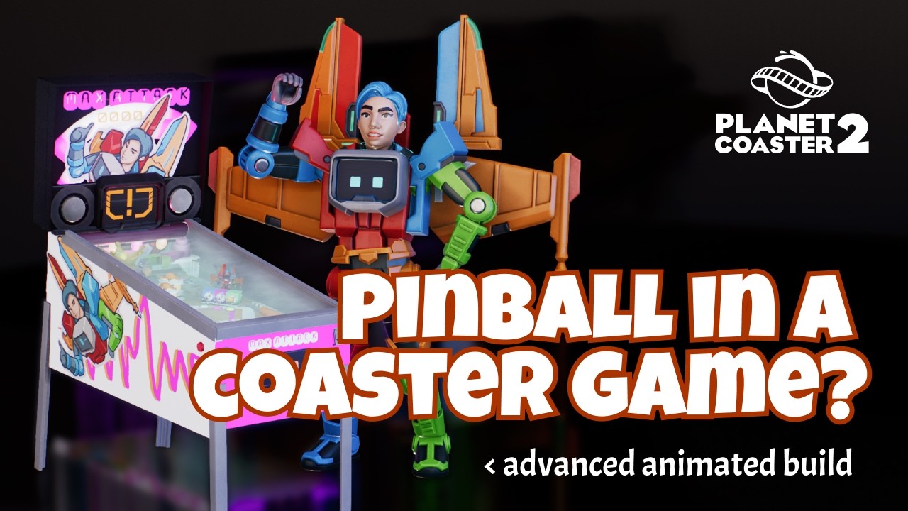 A Working Pinball Machine in Planet Coaster 2 - YouTube