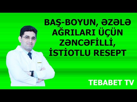 Baş boyun, əzələ ağrıları üçün zəncəfilli, istiotlu resept