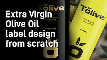 Extra Virgin Olive Oil label design from scratch in Illustrator and Photoshop