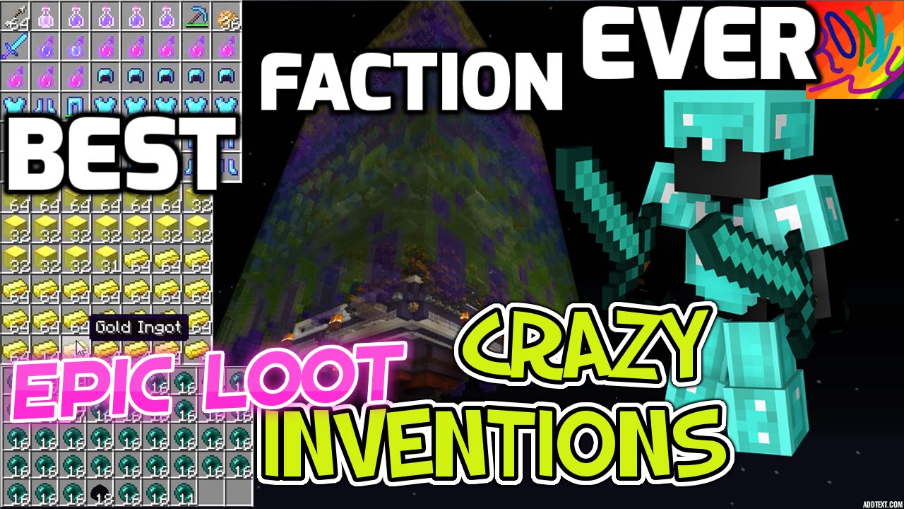 MINECRAFT- FACTIONS TOUR OF BEST BASE INVENTIONS! And A RICH FACTION Part 1