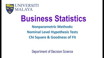 Nonparametric Methods: Nominal-Level Hypothesis Tests