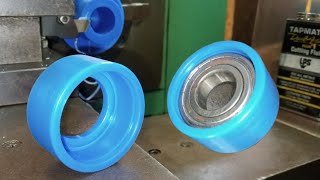 Bubut nylon membuat rumah bearing
