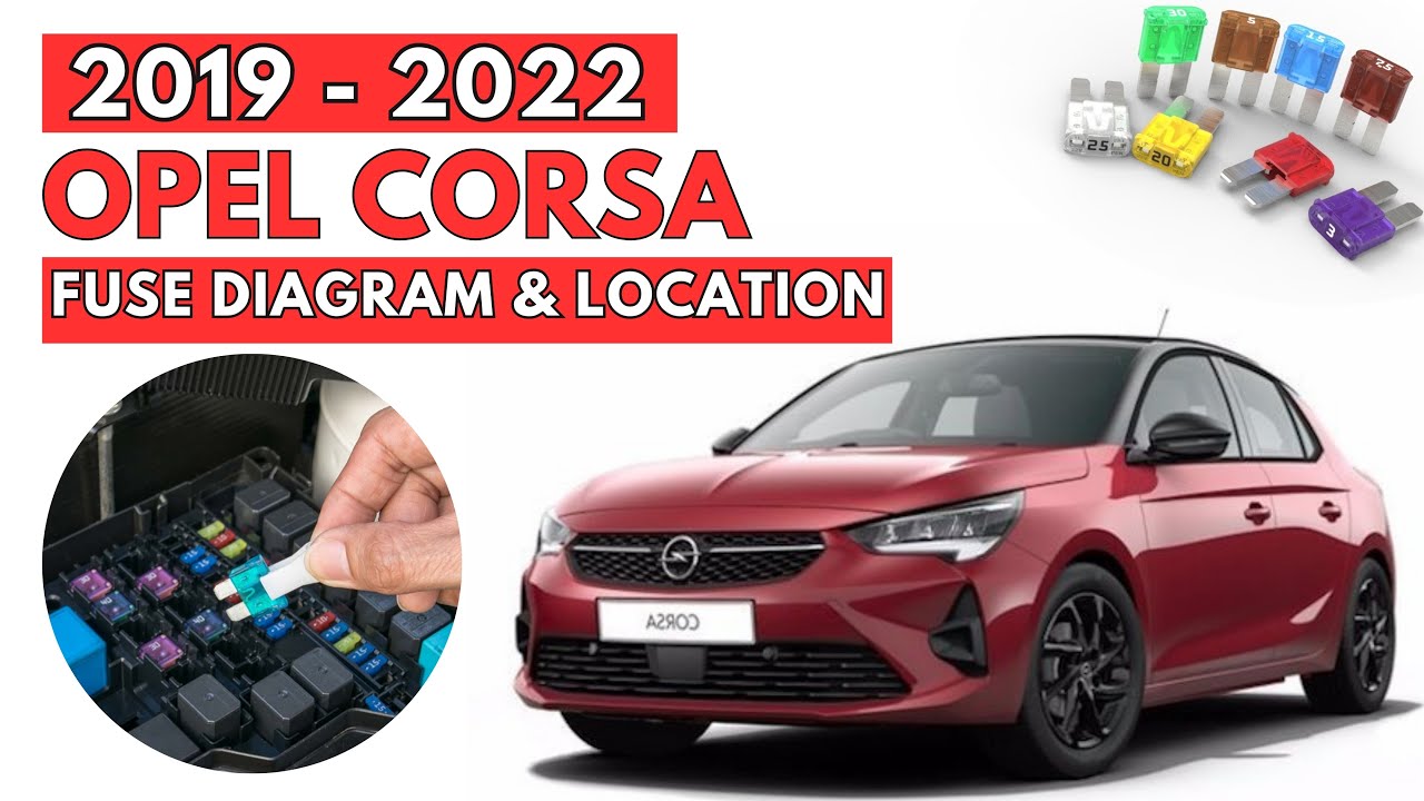Схемы и расположение блоков предохранителей Opel Corsa (2019–2022)